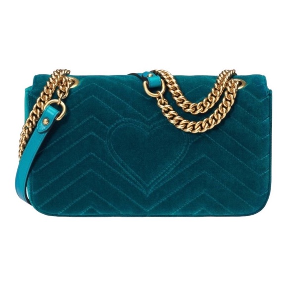 Authentic GUCCI GG MARMONT VELVET SHOULDER BAG - Picture 3 of 8